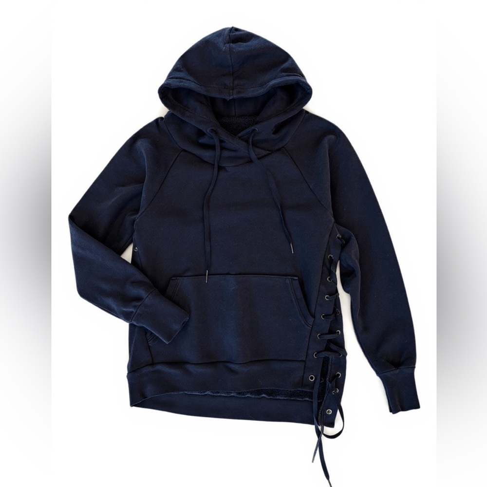 NSF Black Lace-Up Women's Hoodie